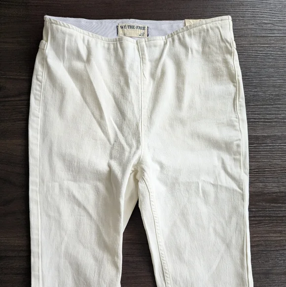 NWOT We The Free Jenny High Rise Flare Pants 28 White Coastal Cowgirl - Picture 3 of 9